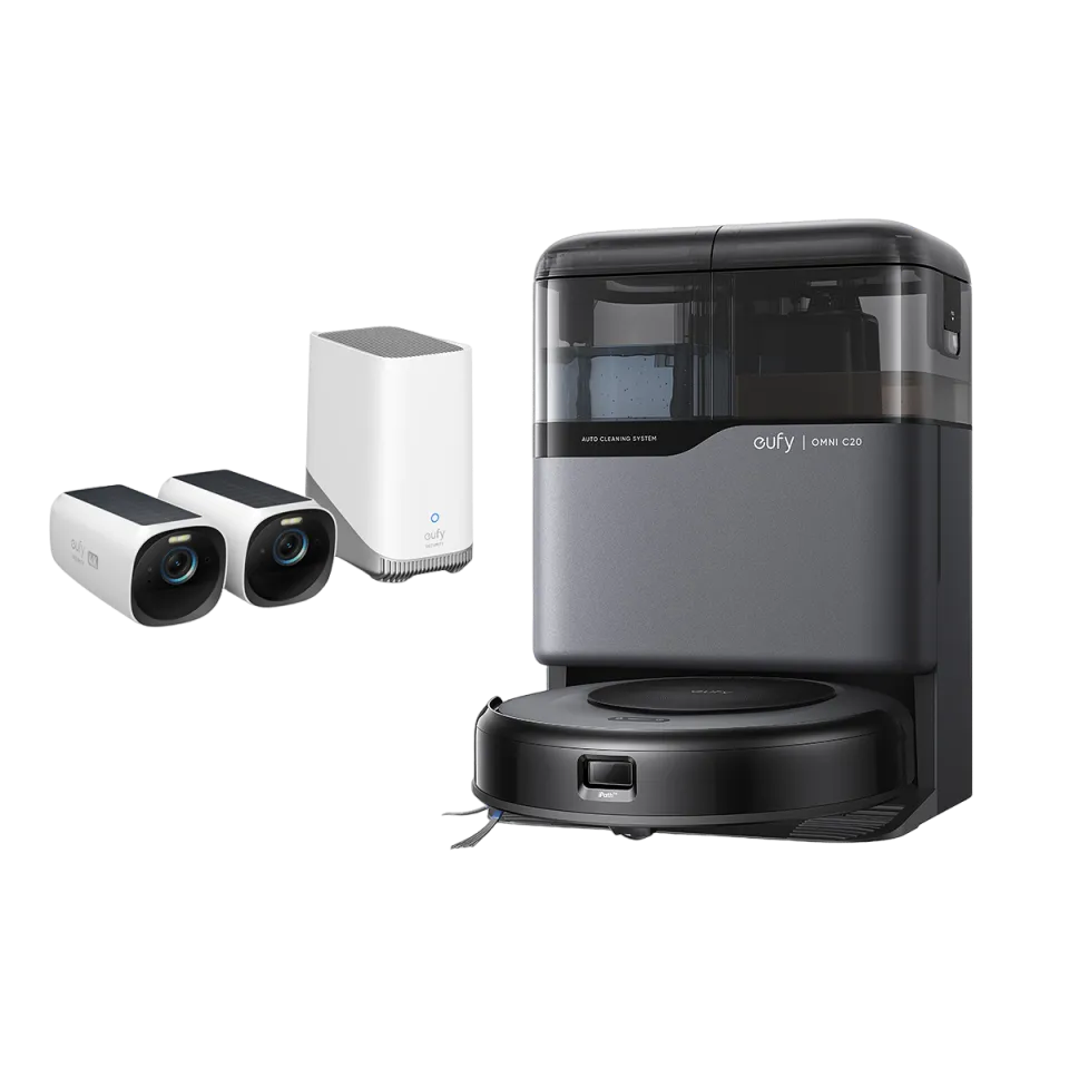 eufy-security-bundle-robot-vacuum-omni-c20-eufycam-s330-eufycam-3-saugroboter-4k image 1