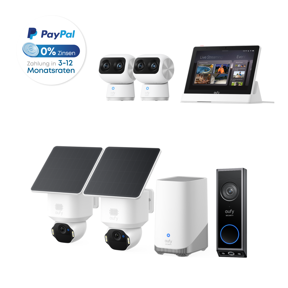 eufy-security-xxl-set-solocam-e42-2er-s350-2er-smart-display-e340 image 2