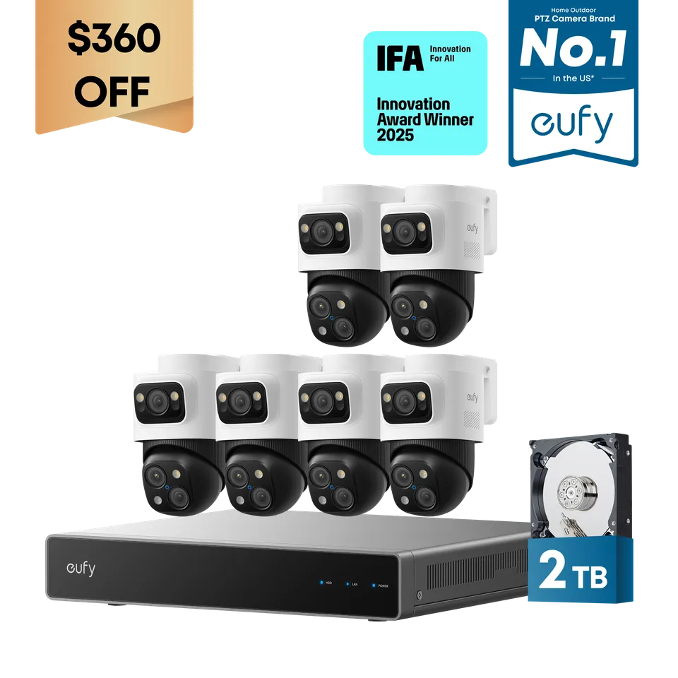 eufy-security-6-cam-kit-poe-nvr-s4-max-4k-triple-lens-bullet-ptz-set image 1