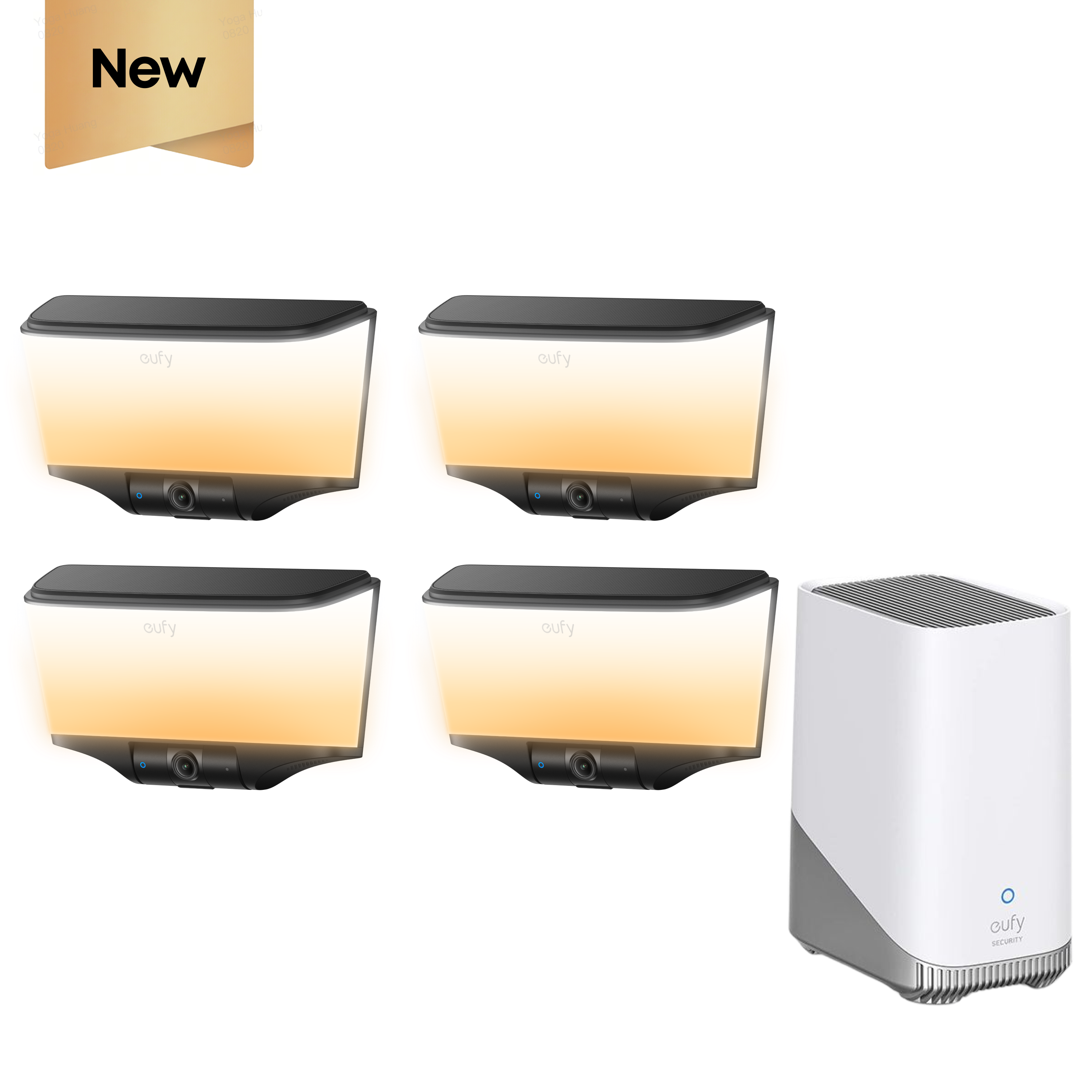 eufy-security-wall-light-cam-s4-4er-pack-homebase-s380 image 1