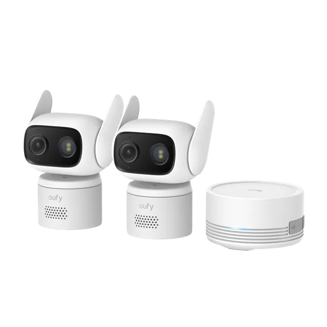 eufy-security-wired-cam-c31-schwenk-neige-kamera-2er-pack-mit-homebase-mini image 1