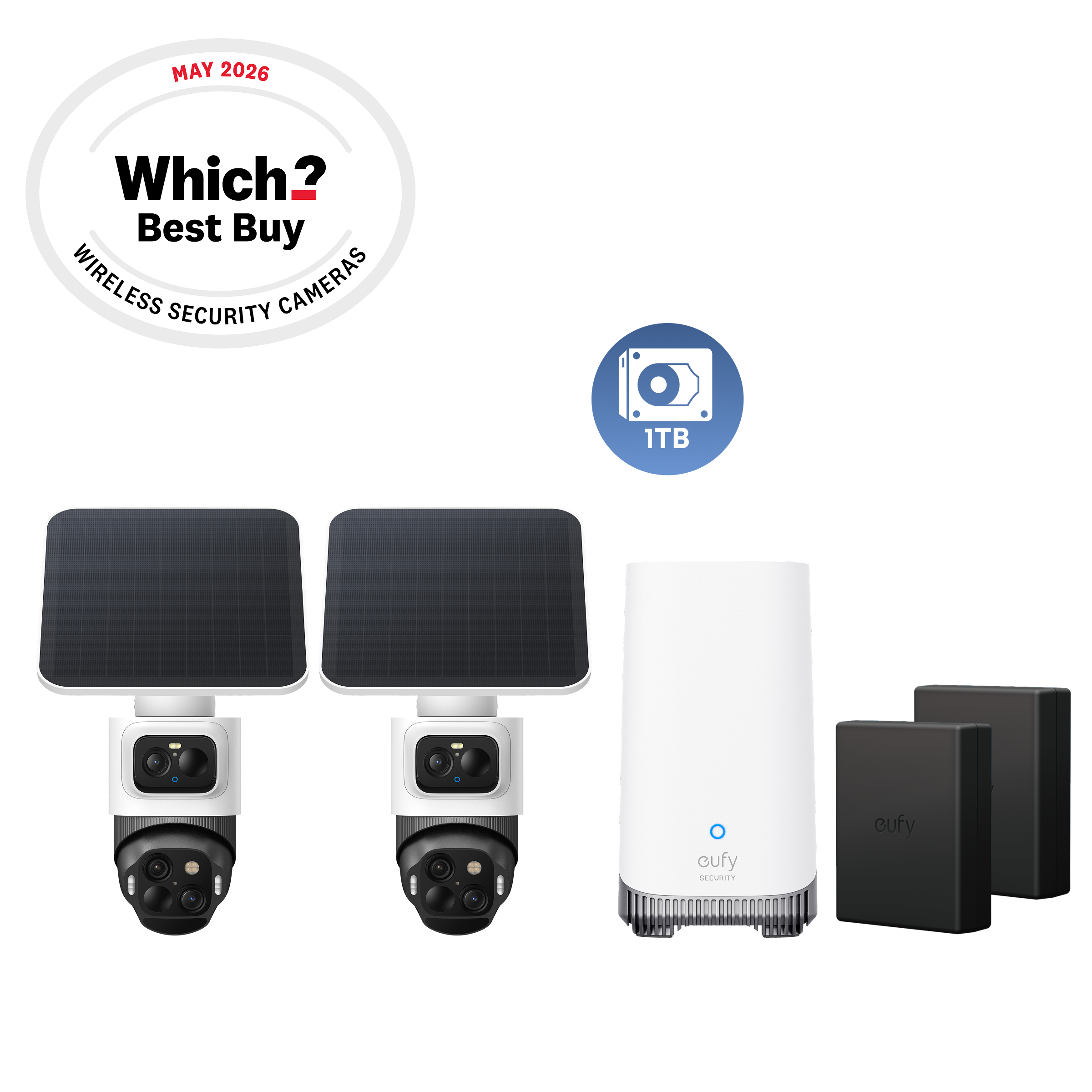 eufy-security-eufycam-s4-essential-whole-home-bundle-2-cam-kit-mit-akkus-und-1-t image 1