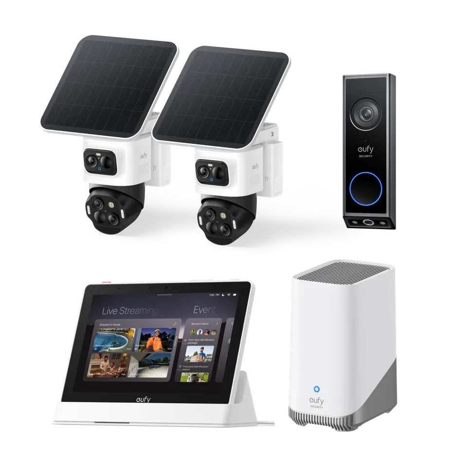 eufy-security-eufycam-s4-2-kamera-kit-mit-homebase-s380-video-doorbell-e340-smar image 1