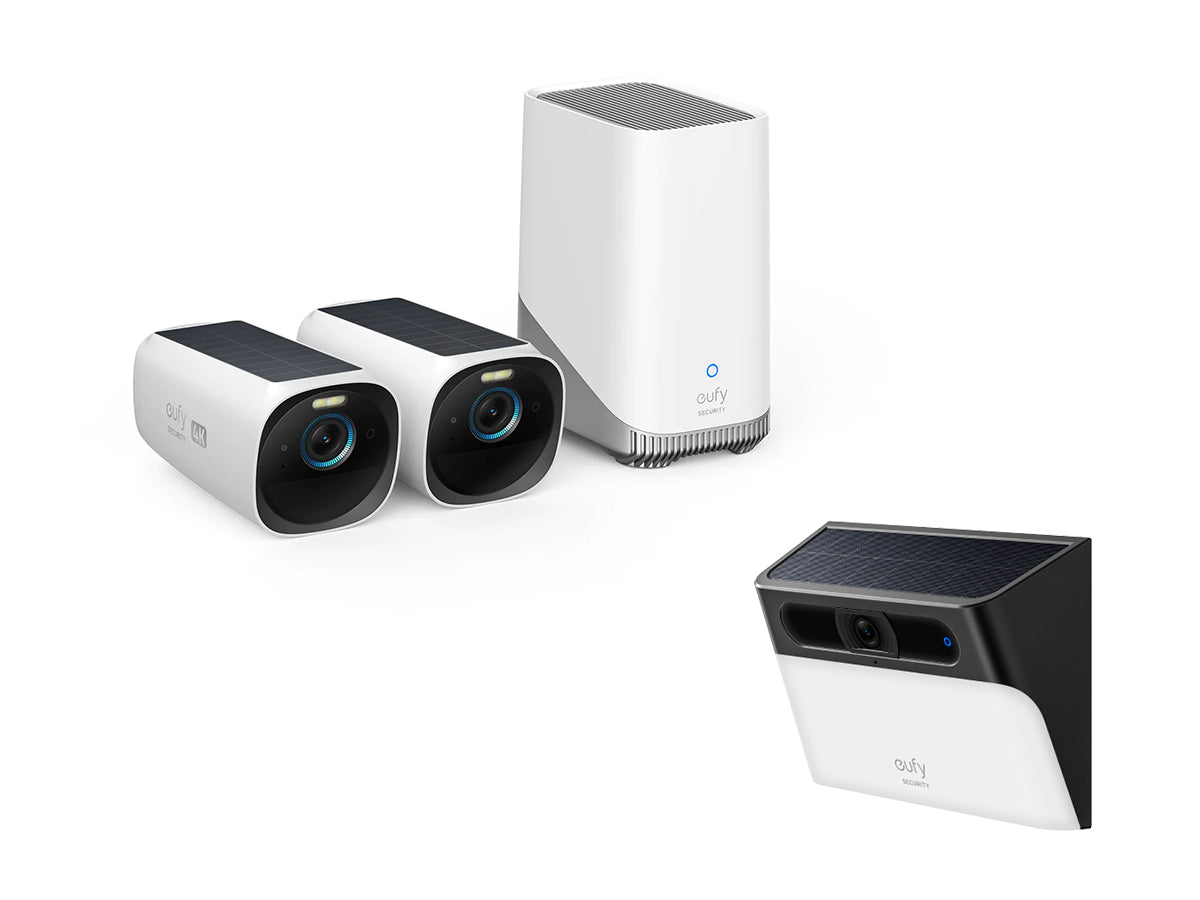 eufy-security-eufycam-s330-eufycam-3-solar-wall-light-cam-s120-bundle image 1