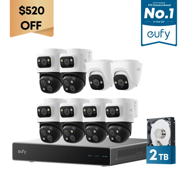 eufy-security-s4-max-poe-nvr-system-6-cam-kit-2-turret-kameras-4k image 1