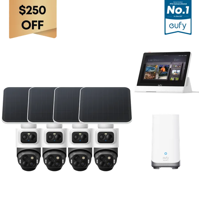 eufy-security-eufycam-s4-4-cam-kit-smart-display-e10-kamera-set image 1