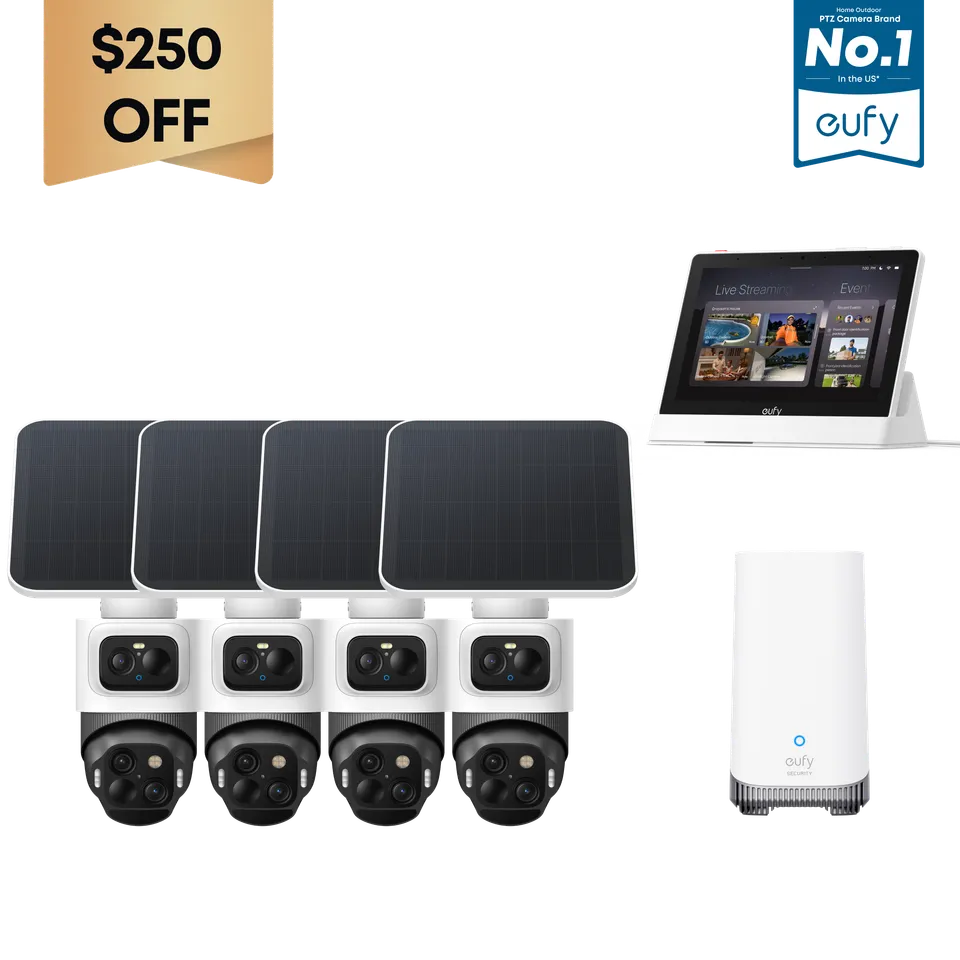 eufy-security-eufycam-s4-4-cam-kit-smart-display-e10-kamera-set image 1