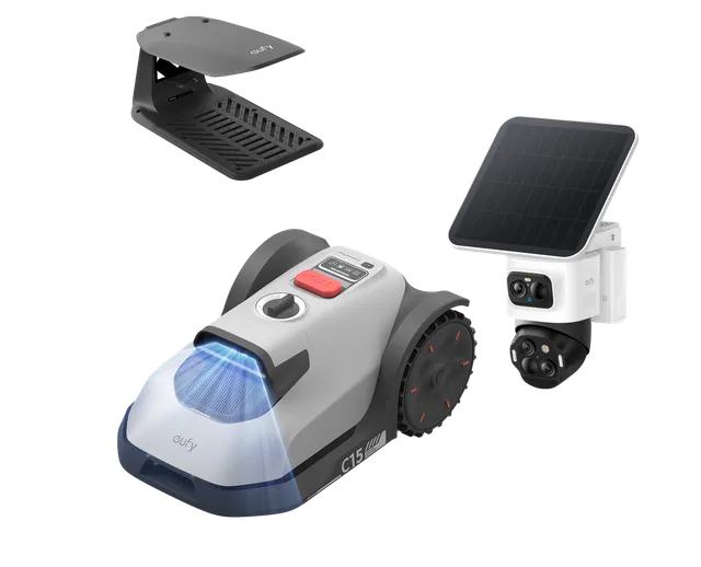 eufy-security-eufycam-s4-m-hroboter-c15-bundle-4k-360-solar-cam-rasenroboter image 1