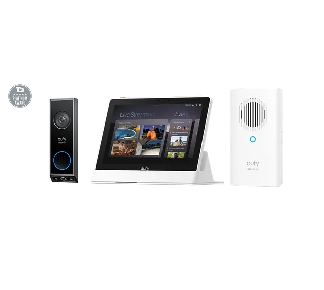 eufy-security-video-doorbell-e340-bundle-mit-add-on-chime-und-smart-display-e10 image 1