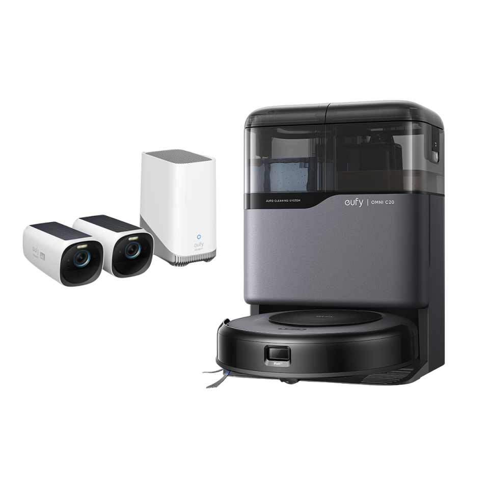 eufy-security-bundle-robot-vacuum-omni-c20-eufycam-s330-eufycam-3-saugroboter-4k image 1