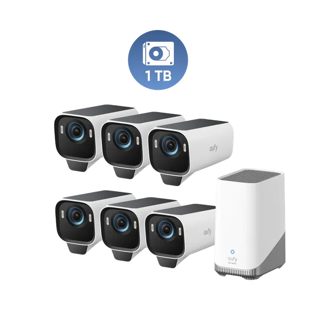 eufy-security-eufycam-s3-pro-6-kamera-set-1-tb-festplatte-4k-maxcolor-vision image 1