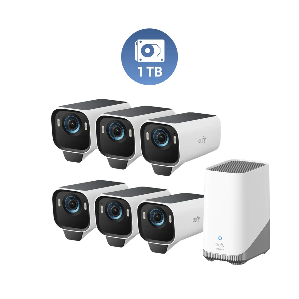 eufy-security-eufycam-s3-pro-6-kamera-set-1-tb-festplatte-4k-maxcolor-vision image 1