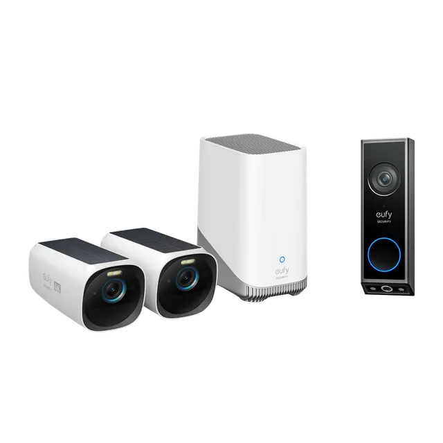 eufy-security-eufycam-s330-eufycam-3-video-doorbell-e340-set image 1