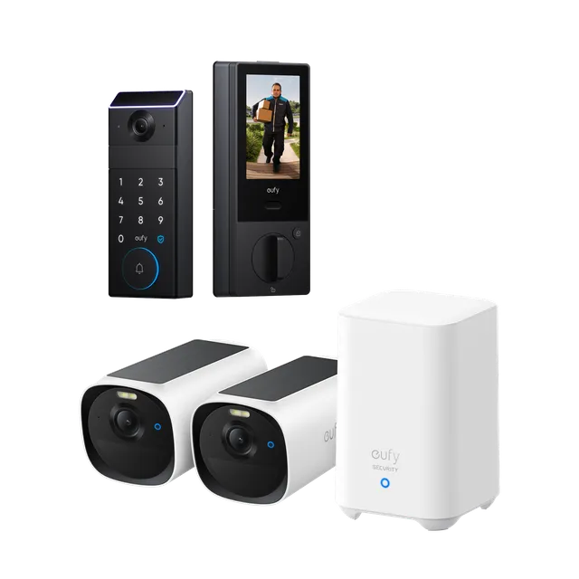 eufy-security-eufycam-e40-2-cam-kit-homebase-2-familock-s3-max-bundle image 1