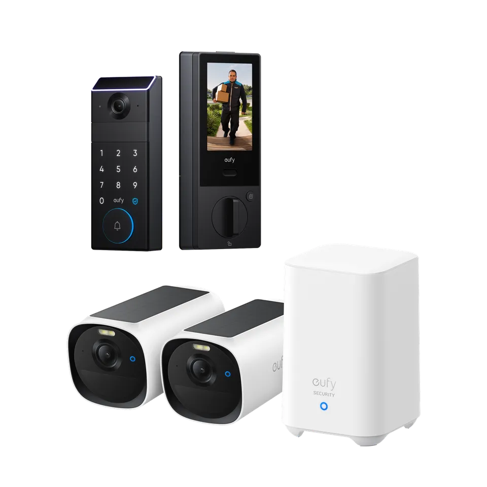eufy-security-eufycam-e40-2-cam-kit-homebase-2-familock-s3-max-bundle image 1