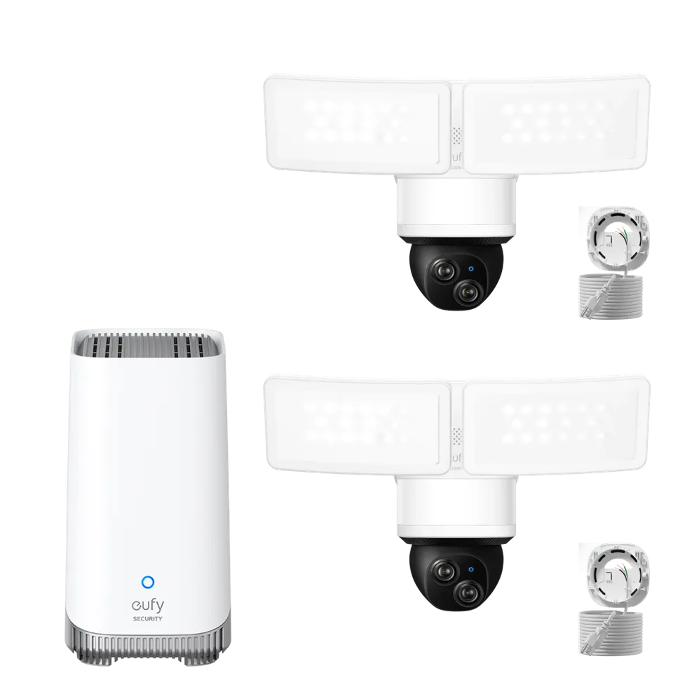 eufy-security-floodlight-camera-e340-2er-set-mit-ac-kabel-homebase-3 image 1