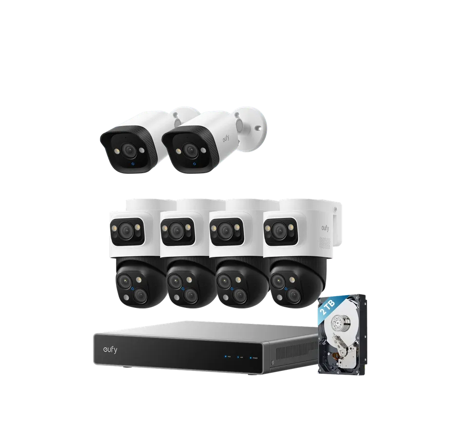 eufy-poe-nvr-6-kamera-kit-s4-max-2x-poe-bullet-e40-berwachungssystem image 1