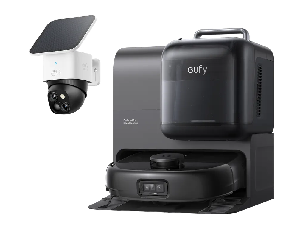eufy-security-robot-vacuum-omni-e28-solocam-s340-bundle image 1