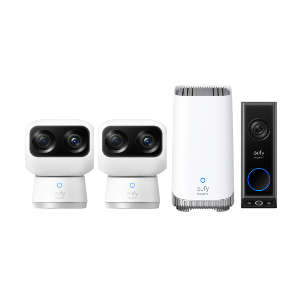 eufy-security-indoor-cam-s350-homebase-s380-video-doorbell-e340-set image 1