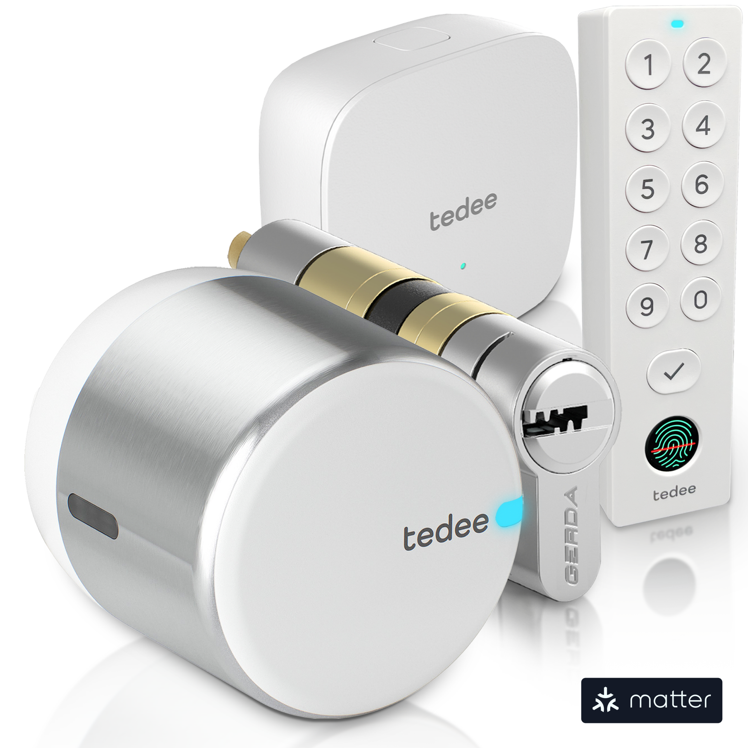 tedee-go2-zylinder-full-bundle-mit-bridge-und-keypad-pro image 1