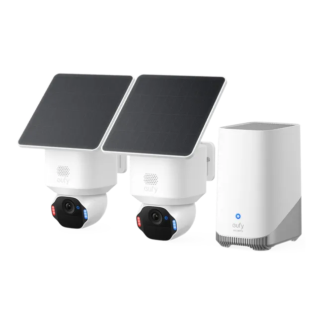 eufy-security-solocam-e42-2-cam-kit-mit-homebase-s380-4k-ptz-au-enkamera image 1