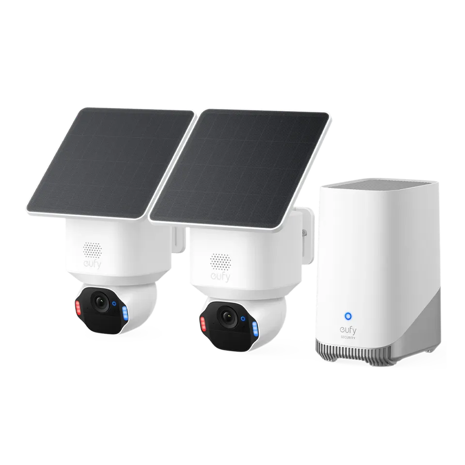 eufy-security-solocam-e42-2-cam-kit-mit-homebase-s380-4k-ptz-au-enkamera image 1