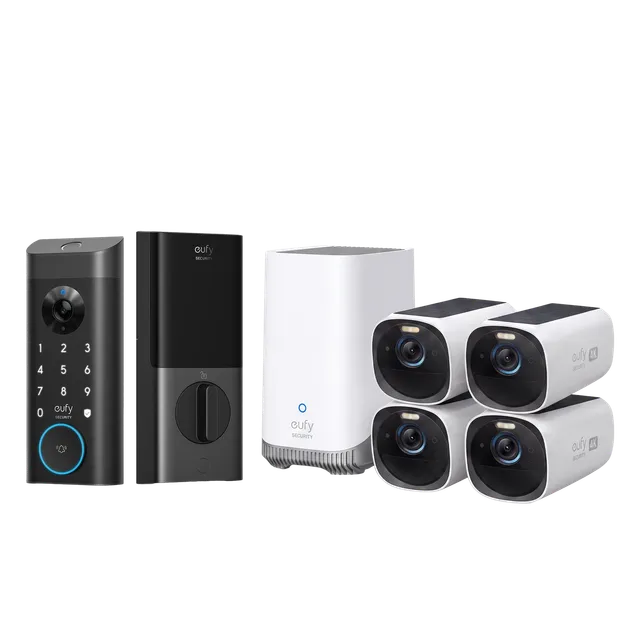 eufy-security-eufycam-3-s330-4-cam-kit-homebase-3-video-smart-lock-e330 image 1