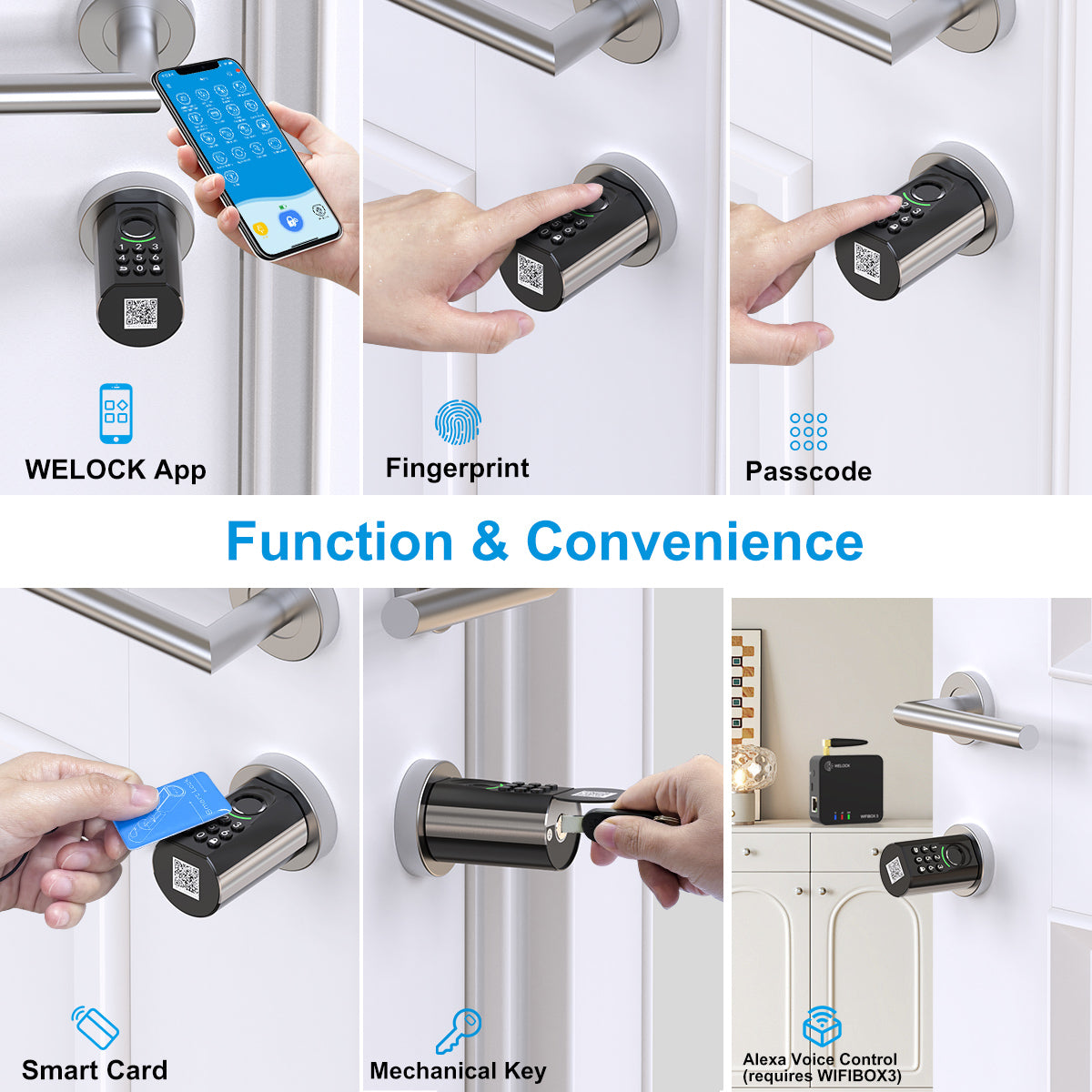 welock-u71-smartes-t-rschloss-mit-fingerabdruck-pin-code-und-schl-ssel image 2