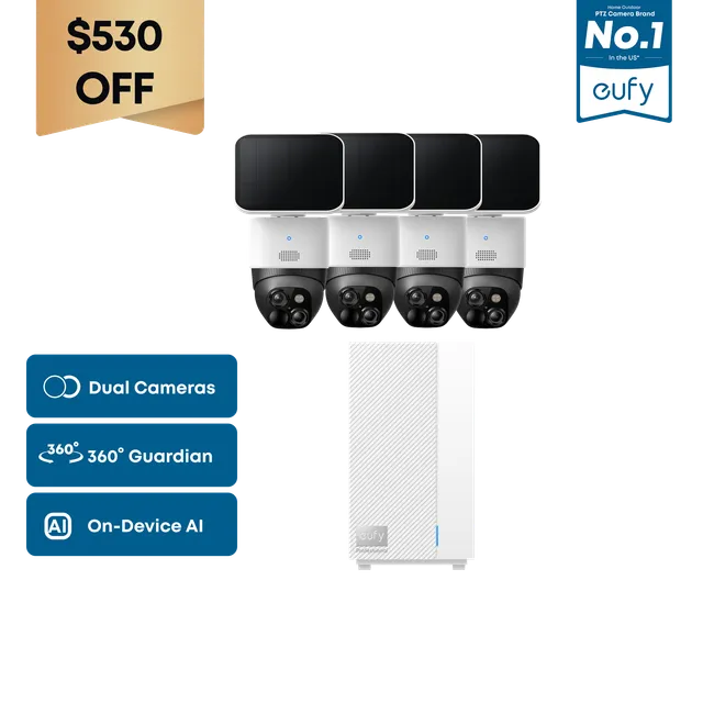 eufy-security-solocam-s340-4-cam-kit-homebase-professional-s1-set image 1