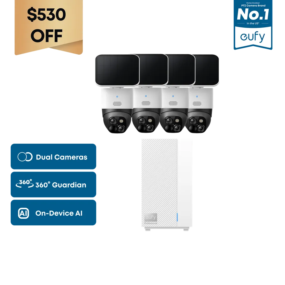 eufy-security-solocam-s340-4-cam-kit-homebase-professional-s1-set image 1
