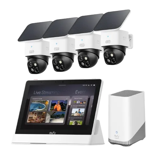 eufy-security-smart-display-solocam-s340-4-cam-set-homebase-s380 image 1