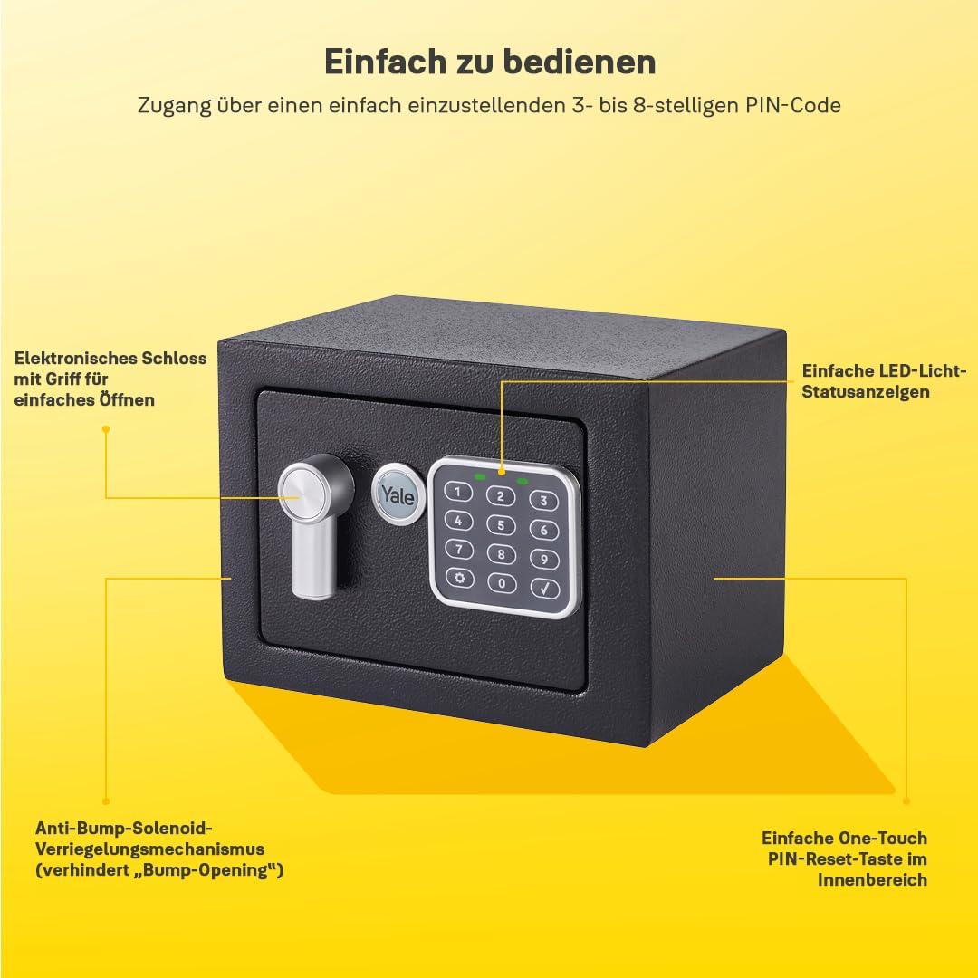 yale-ysv-170-db2-elektronik-tresor-mini-3-8-l-schwarz-tastatur image 2