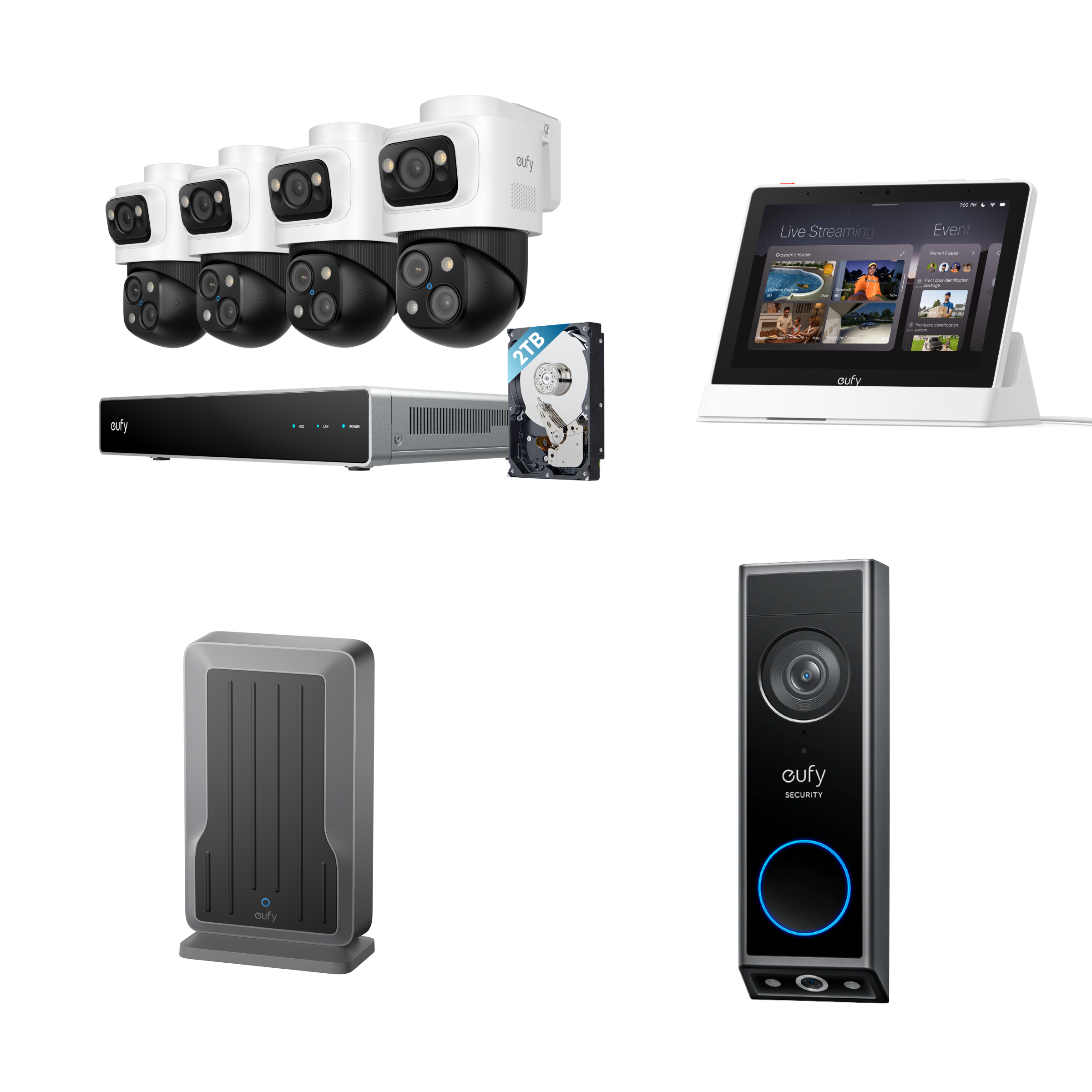 eufy-security-nvr-s4-max-poe-system-display-e10-wifi-modul-doorbell-e340 image 1