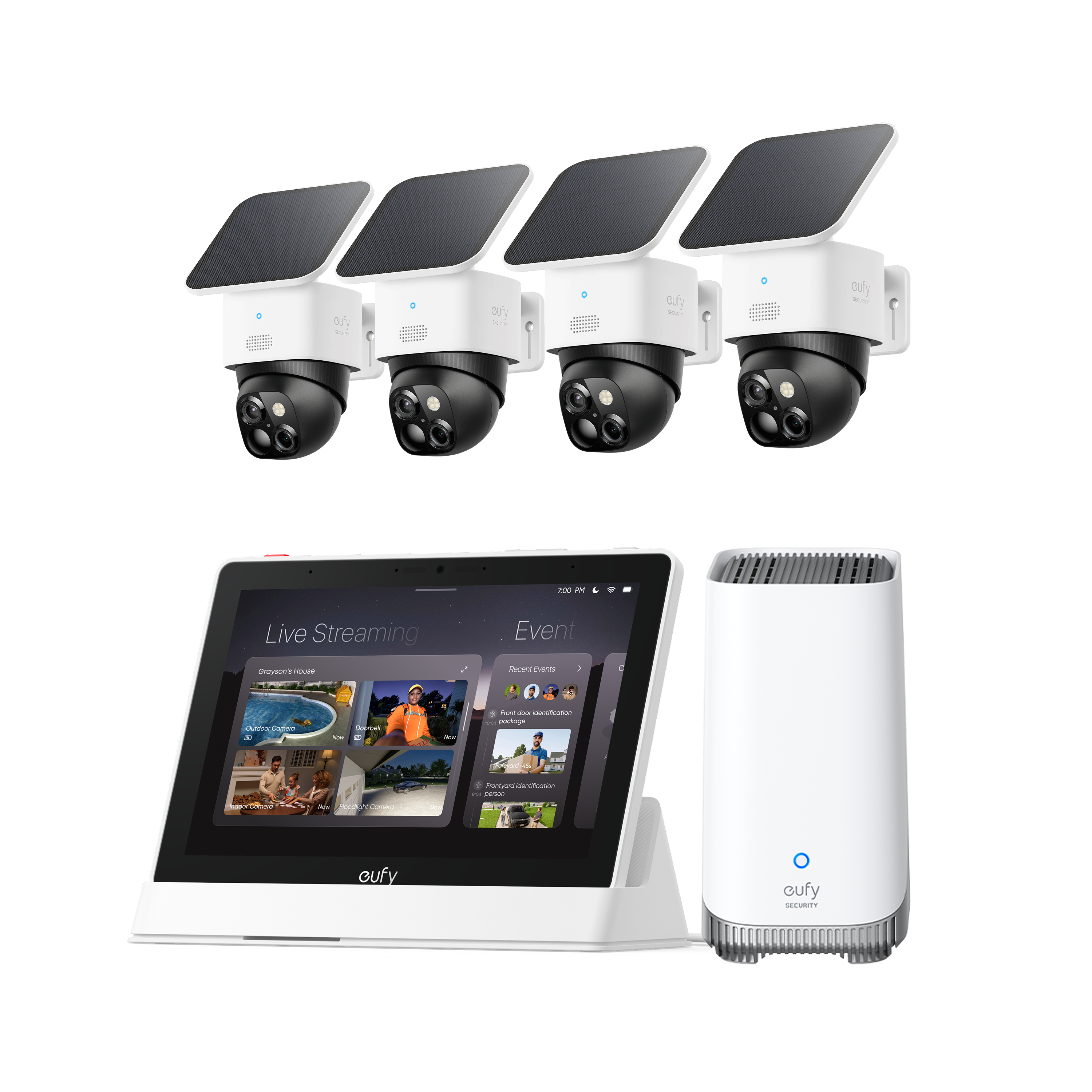 eufy-security-solocam-s340-4er-pack-homebase-s380-smart-display-e10 image 1