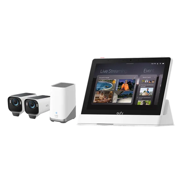 eufy-security-smart-display-eufycam-s3-pro-2er-set-4k-solar-berwachungskamera-se image 1