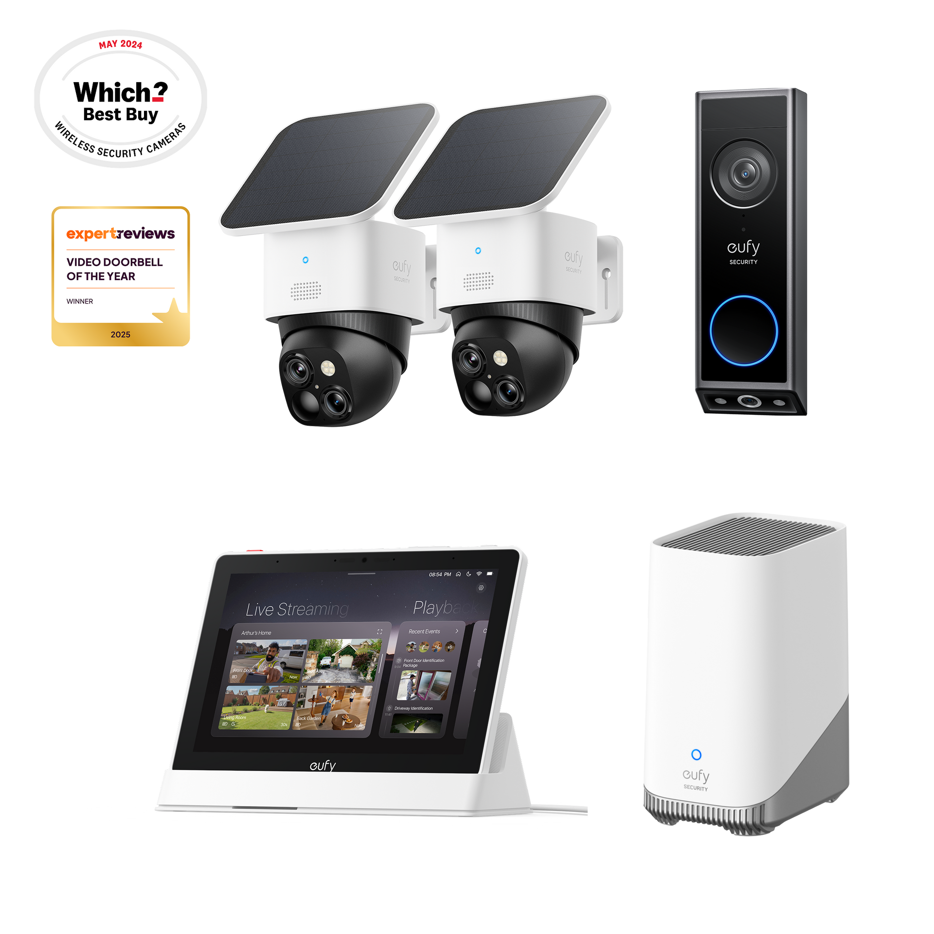 eufy-security-solocam-e42-2er-set-video-doorbell-c31-homebase-s380-4k-komplettse image 2