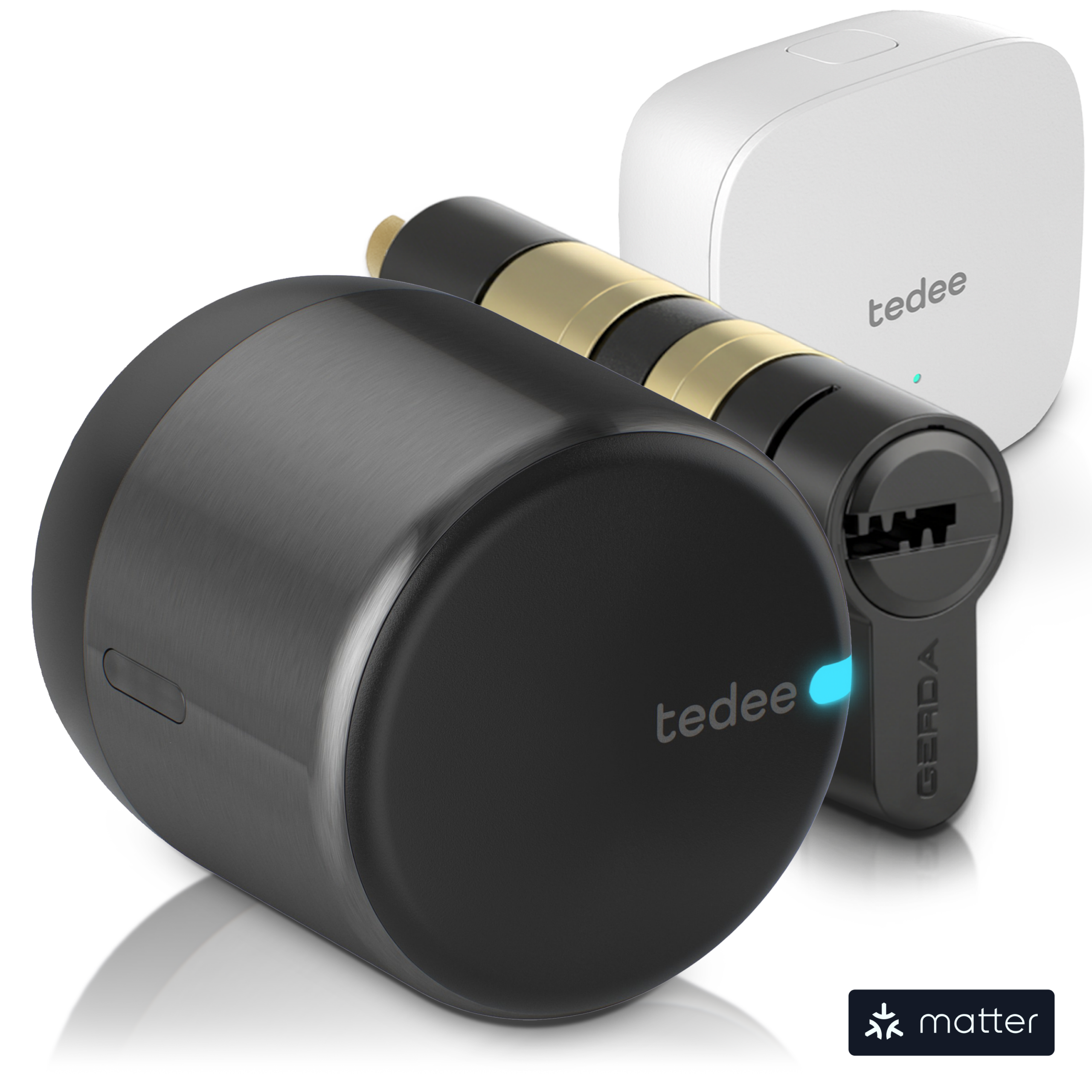 tedee-go2-bridge-bundle-smart-lock-mit-zylinder-adapter image 2