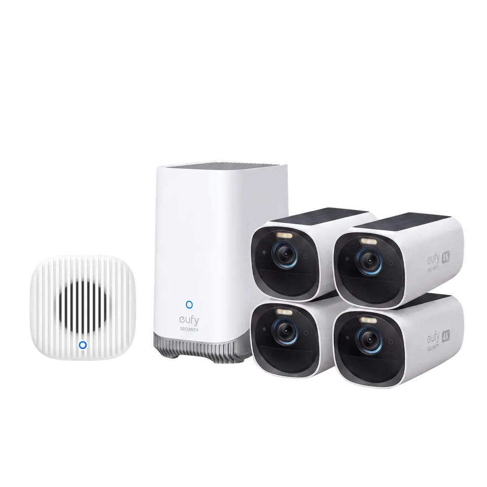 eufy-security-eufycam-3-s330-4-kamera-set-mit-homebase-3-video-doorbell-chime-2 image 1