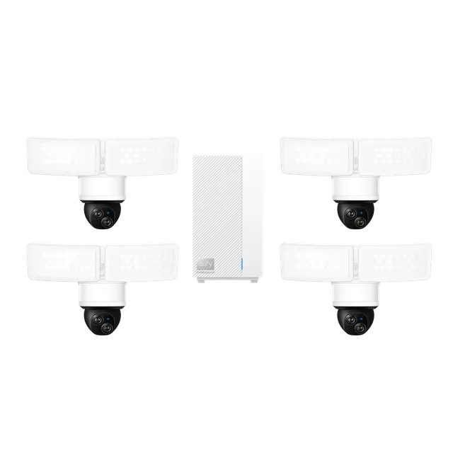 eufy-security-floodlight-camera-e340-4-cam-kit-homebase-professional-s1-360-flut image 1