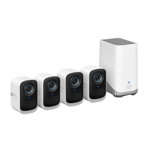 eufy-security-eufycam-3c-s300-4er-pack-mit-homebase-3-4k-wlan-au-enkamera-set image 1
