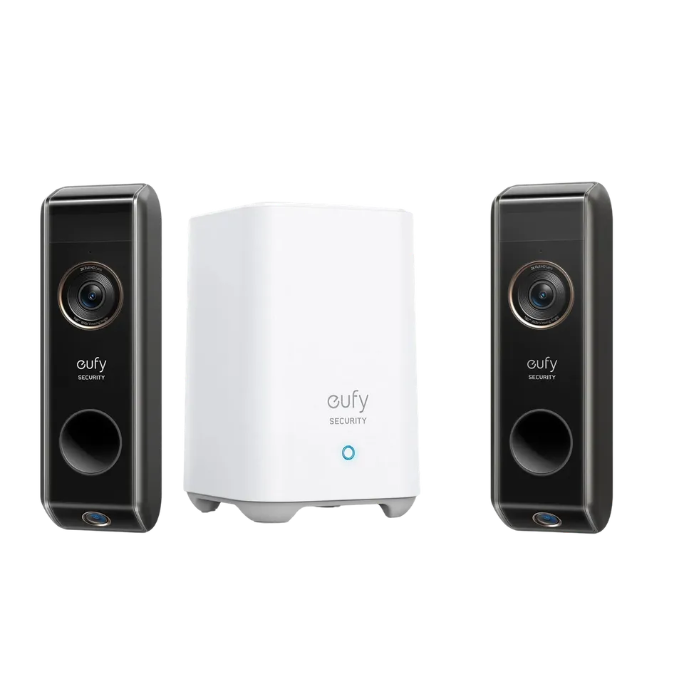 eufy-security-2x-video-doorbell-dual-add-on-homebase-3-s380-set image 1